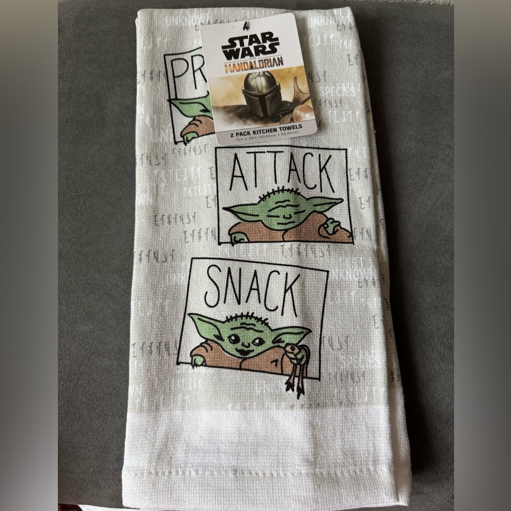 Disney Star Wars Grogu Kitchen Towels Set of 2 NWT